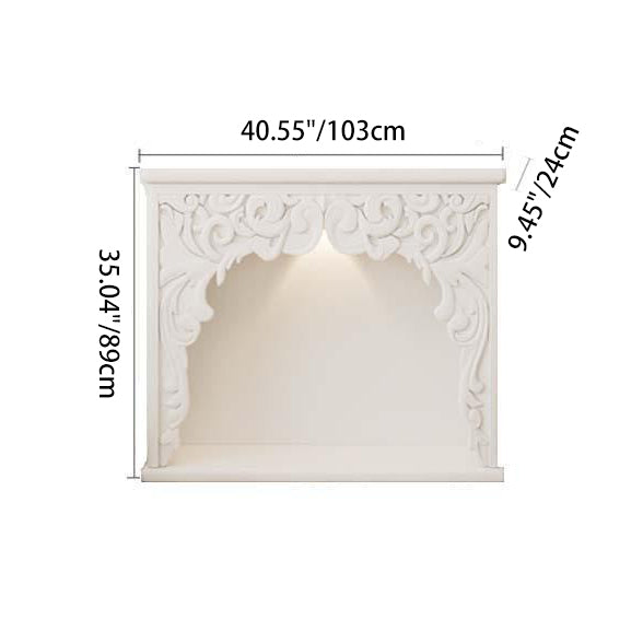 Traditional French-Style Square MDF Mantel Console Table for Living Room