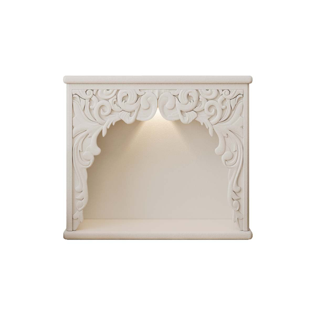 Traditional French-Style Square MDF Mantel Console Table for Living Room