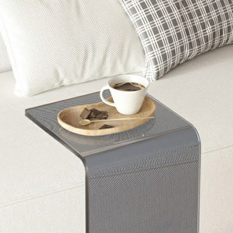 Sleek Modern Minimalist Rectangular Acrylic Side Table for Living Room