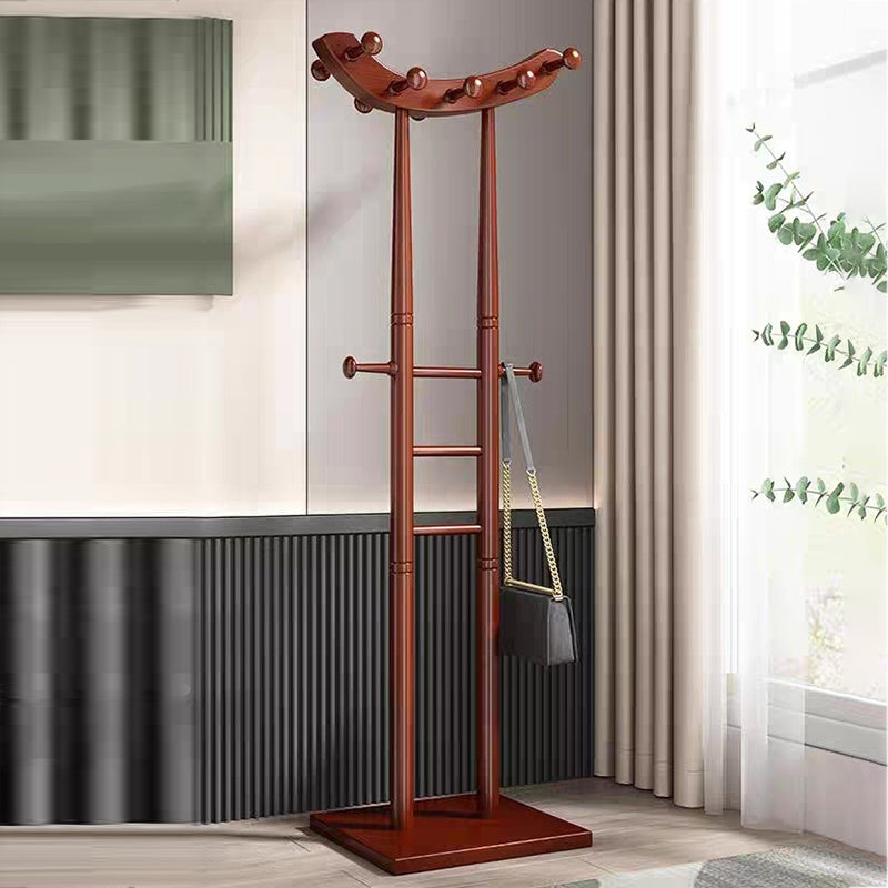 Modern Minimalist Boat-Shaped Solid Wood Hook Rack for Living Room