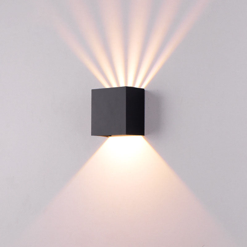 Sleek Modern Solid-Color Aluminum Square LED Outdoor Wall Sconce – Waterproof, Energy-Efficient Outdoor Lighting