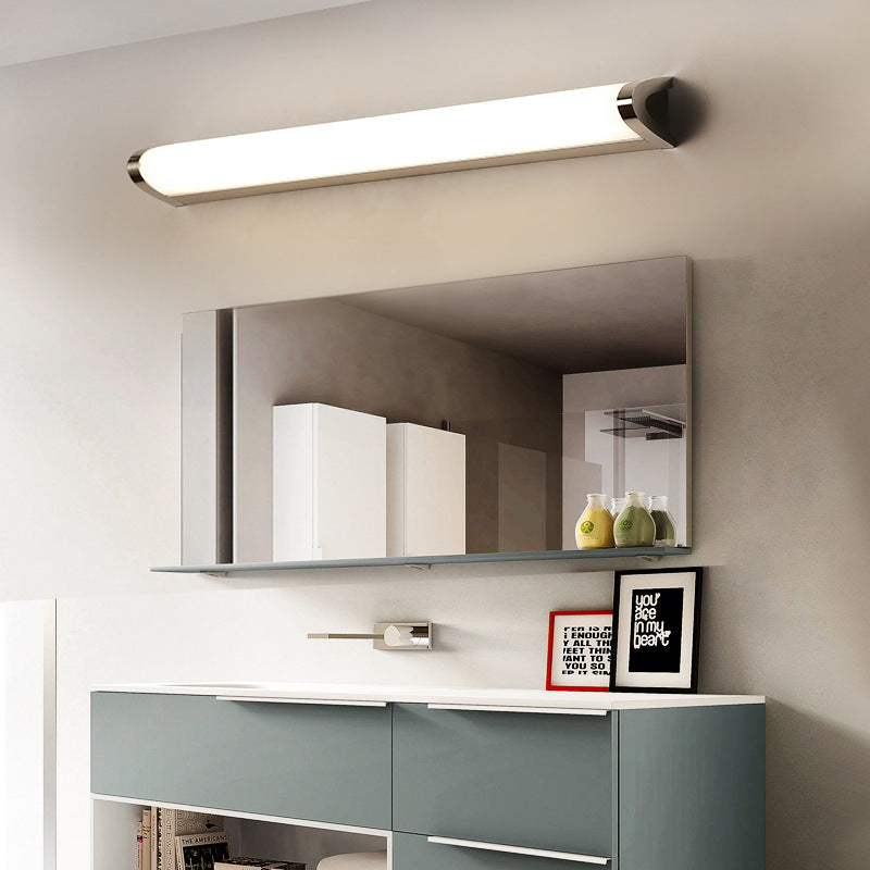 European Minimalist V-Shaped Aluminum Vanity Light with LED — Mirror-Front Wall Sconce