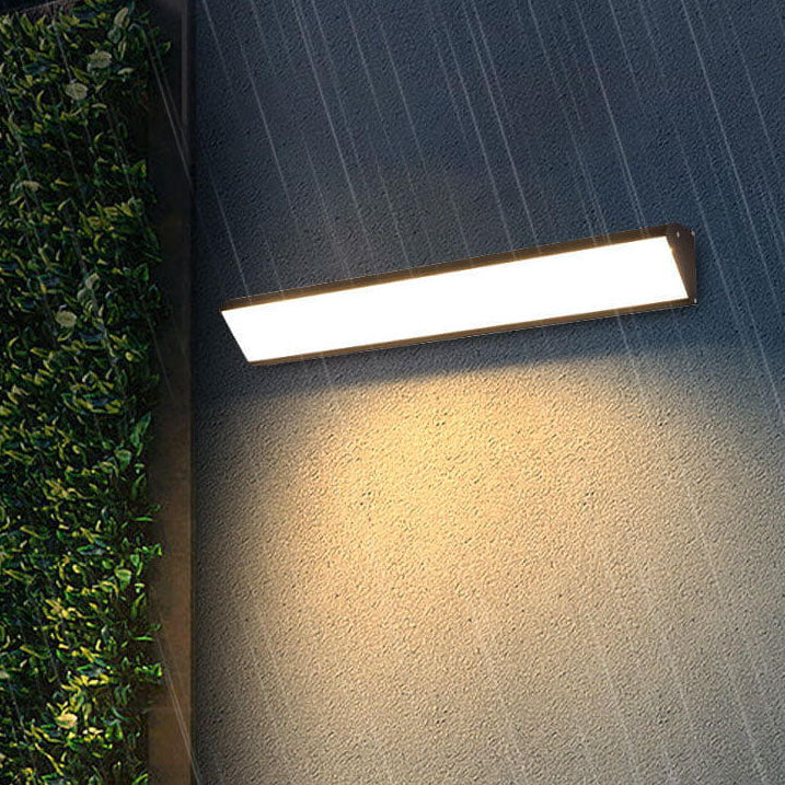 Sleek Modern Outdoor LED Wall Sconce Lamp - Long-Bar Aluminum & Acrylic, Waterproof