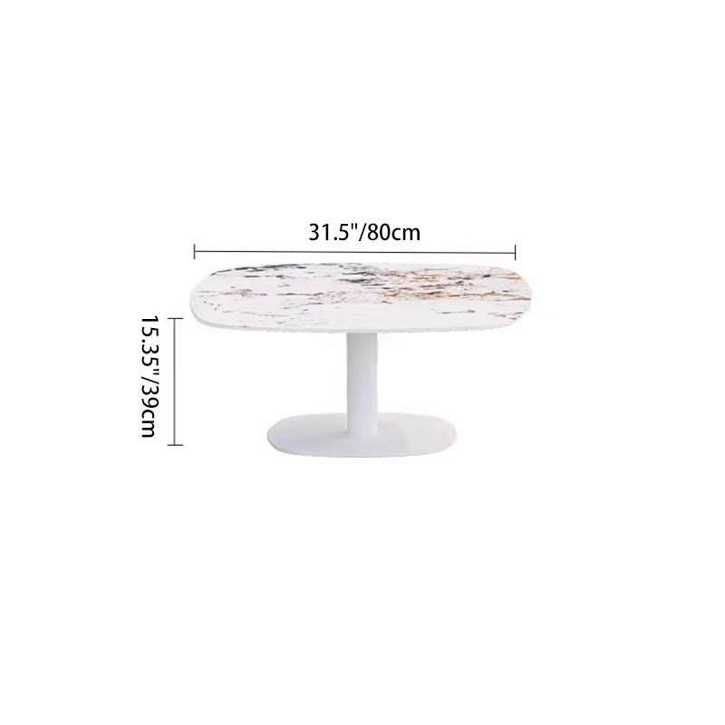 Contemporary Boho Waterproof Woven Rattan Rope Outdoor Coffee Table & Chair Set with Aluminum Alloy Slab – Round and Elliptical Patio Furniture
