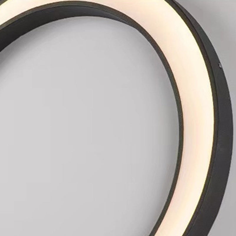 Sleek Modern Minimalist Crescent-Circle Stainless Steel LED Wall Sconce – Waterproof, Ideal for Outdoor Patio