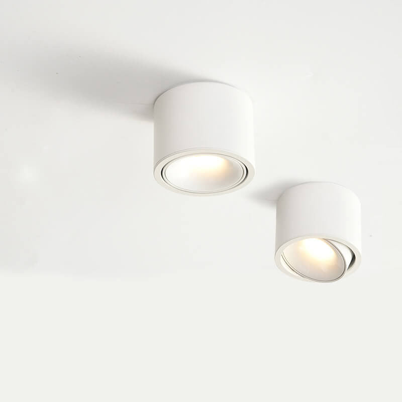 Sleek Modern Round LED Spotlight Flush Mount Ceiling Light, Adjustable
