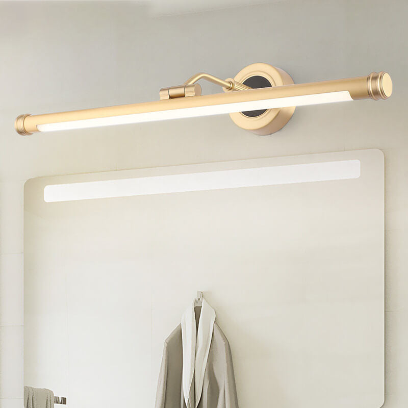 Modern Luxury Long-Copper LED Vanity Light with Acrylic Finish – Wall Sconce Lamp