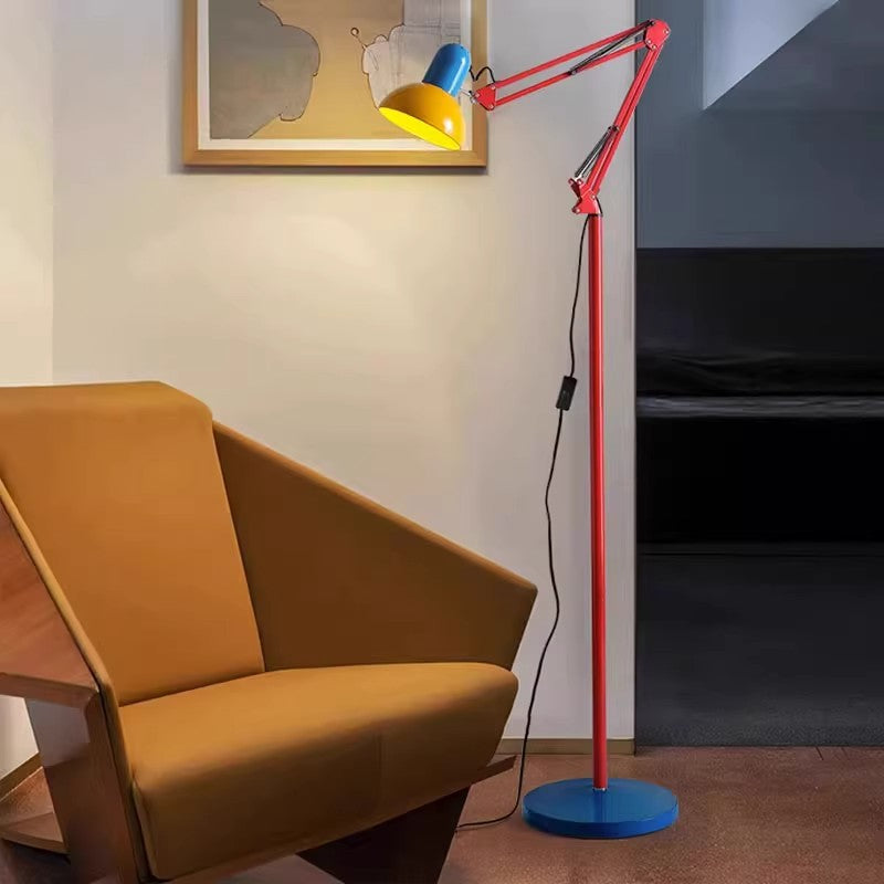 Modern Minimalist Iron Half-Circle 1-Light Floor Lamp for Bedroom