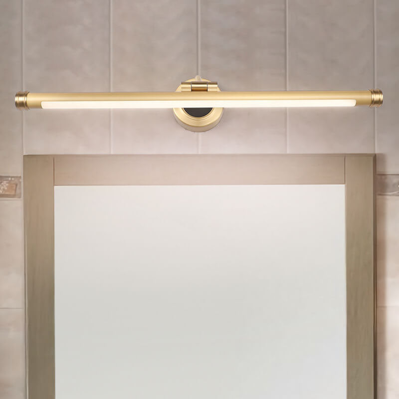 Modern Luxury Long-Copper LED Vanity Light with Acrylic Finish – Wall Sconce Lamp