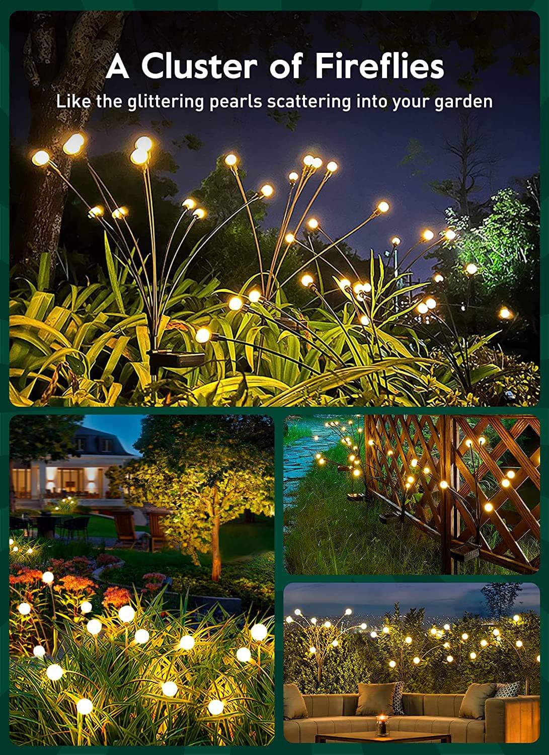 Modern Solar Firefly LED Garden Light – Waterproof ABS, Ground-In Lawn Landscape Lighting