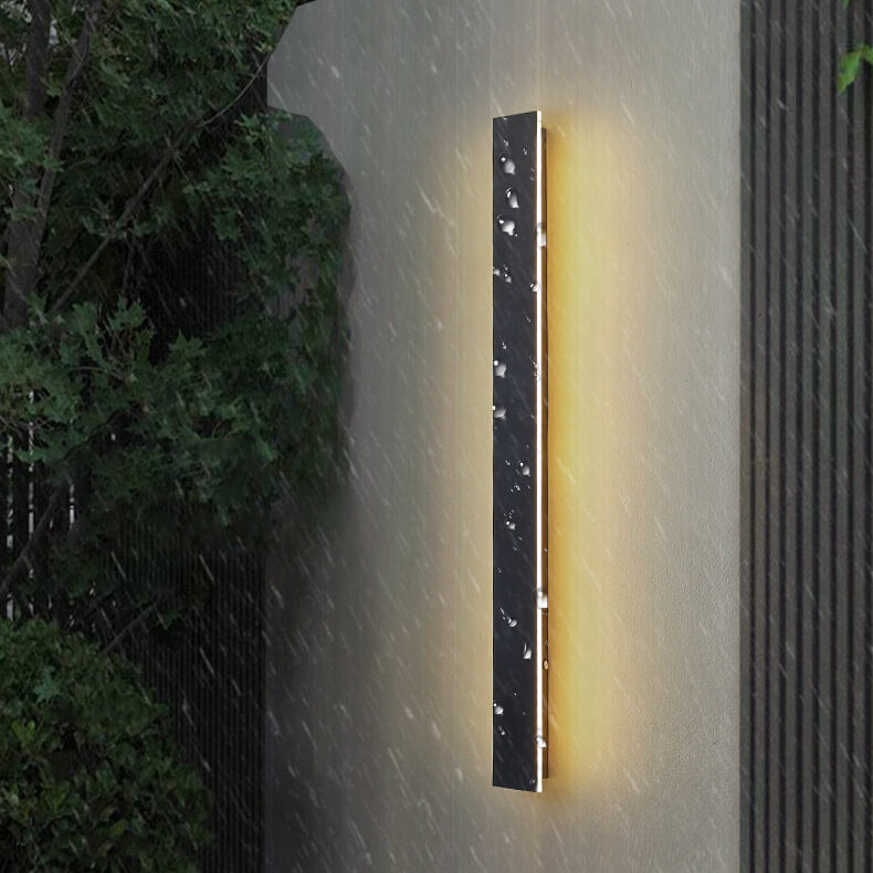 Retro Outdoor LED Wall Sconce Lamp - Waterproof Rectangular Strip Light