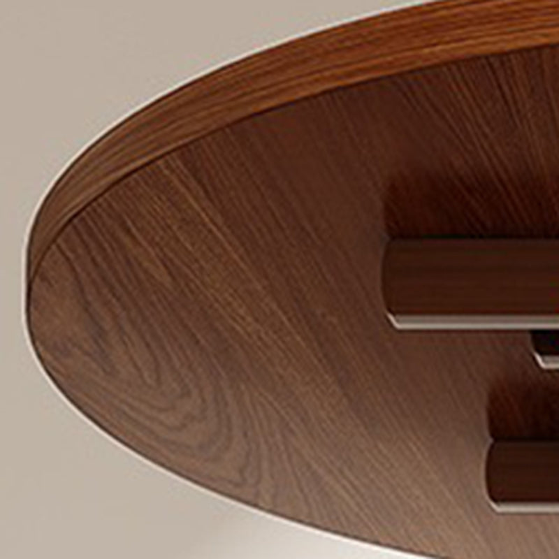 Sleek Contemporary Scandinavian Round Dining Table with MDF Top and Steel Base — Seats 4