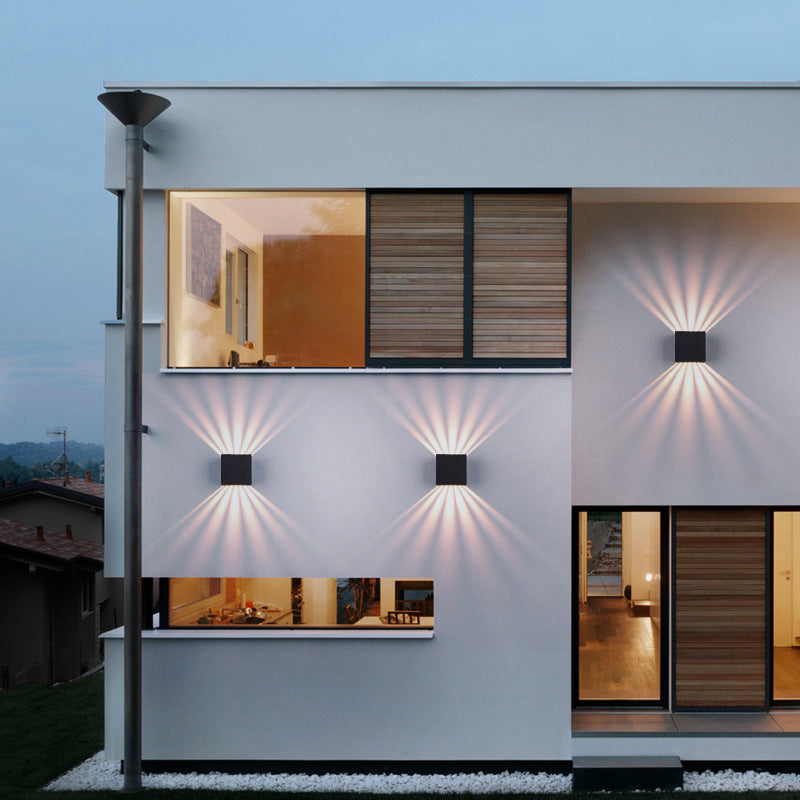 Sleek Modern Solid-Color Aluminum Square LED Outdoor Wall Sconce – Waterproof, Energy-Efficient Outdoor Lighting
