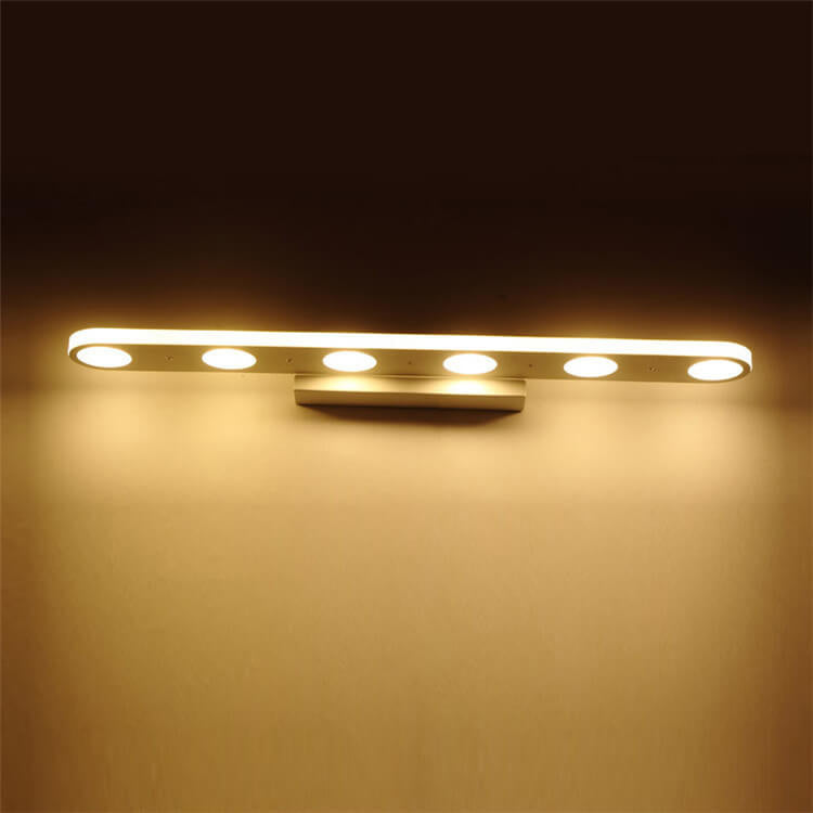 Modern White Oval Acrylic Vanity Light – Long Sleek Wall Sconce Lamp (4- or 6-Light)