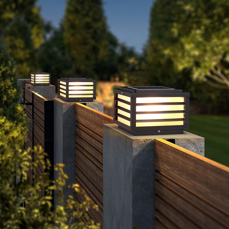 Solar Square Post Cap Light - Outdoor Waterproof Patio Lighting