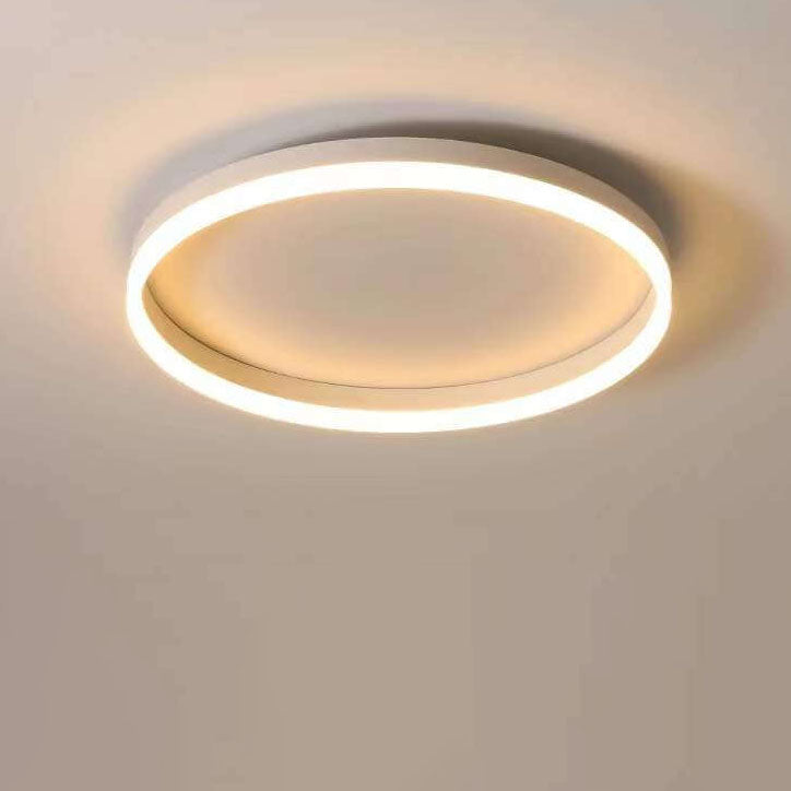 Nordic Minimalist Circular Ring LED Flush Mount Ceiling Light with Iron & Acrylic