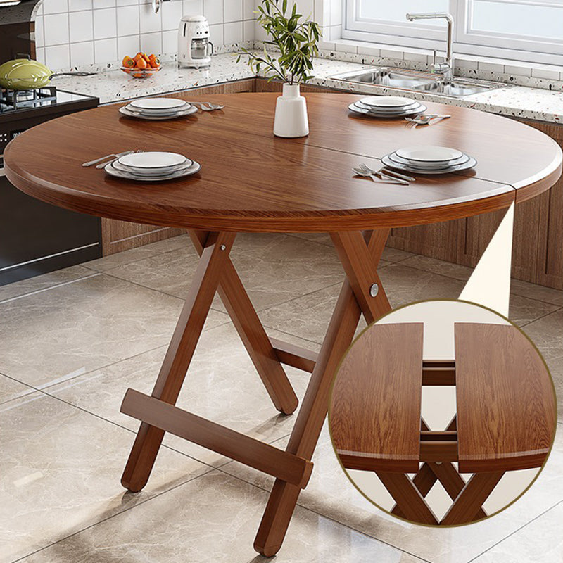 Sleek Contemporary Scandinavian Round Dining Table with MDF Top and Steel Base — Seats 4