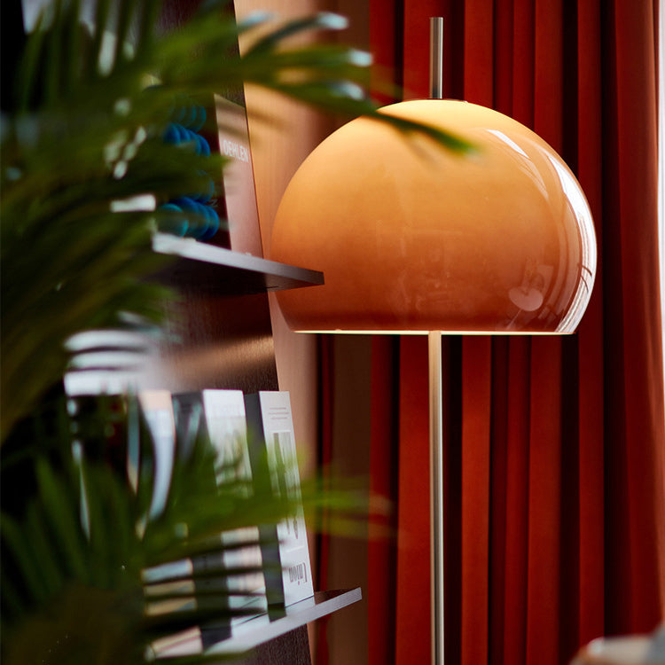 Contemporary Retro Mushroom Glass 2-Light Floor Lamp – Standing Lamp for Living Room