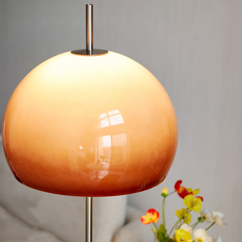 Contemporary Retro Mushroom Glass 2-Light Floor Lamp – Standing Lamp for Living Room