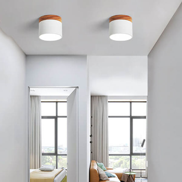 Chic Scandinavian Macaroon Solid Color LED Flush-Mount Ceiling Light