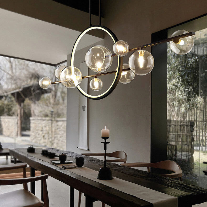 Modern Glass Long Bubble Magic Bean Island Light Chandelier β Sleek Statement Pendant Lighting