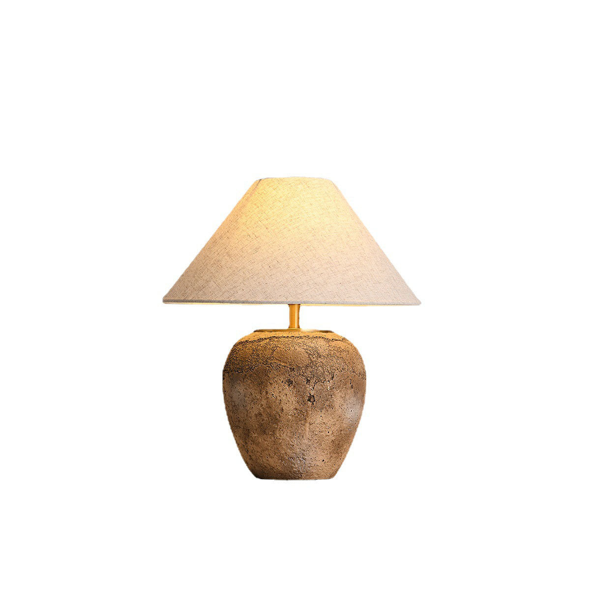 Modern Shabby Chic Cone Fabric Ceramic Jar Table Lamp – 1-Light, Perfect for the Bedroom