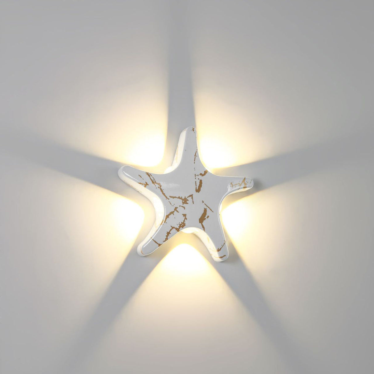 Aluminum Starfish LED Waterproof Outdoor Wall Sconce β Contemporary Patio Lighting