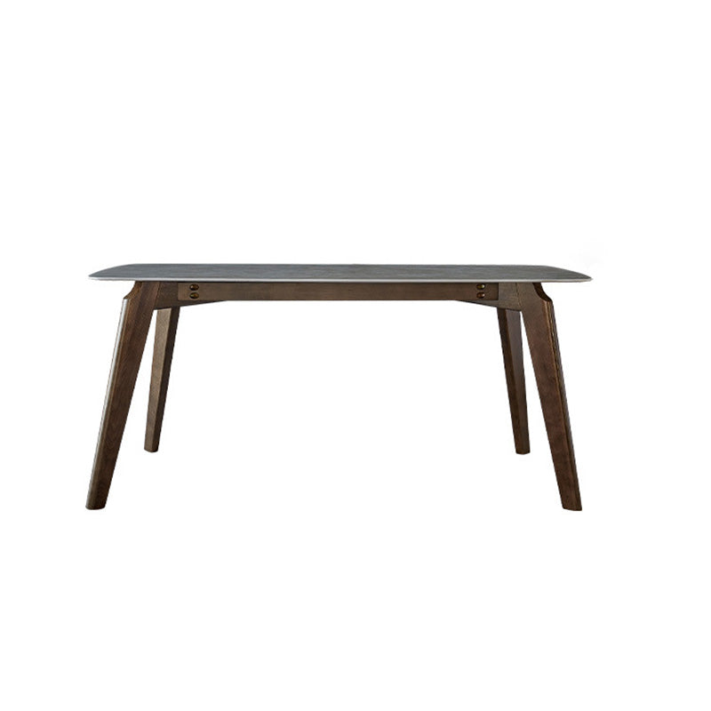 Nordic Contemporary Rectangular Ash Wood Slab Dining Table & Chairs Set - Seats 4-6
