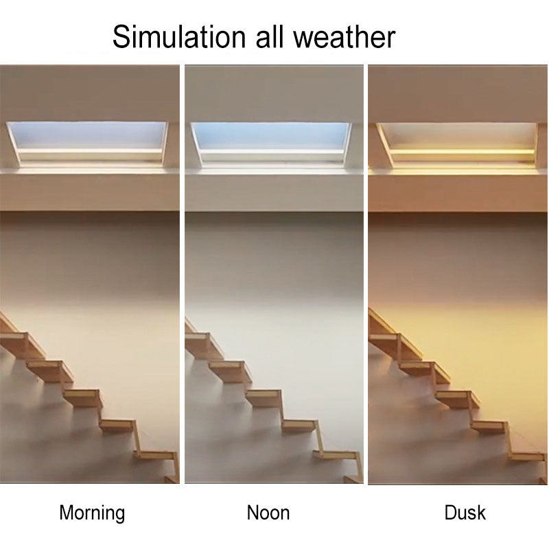 Sleek Modern Smart Blue Sky Aluminum LED Flush-Mount Ceiling Light