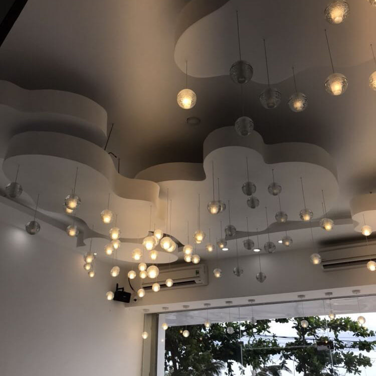 Luxurious Crystal Orb Staircase Chandelier with LED Ball Shade - Modern Loft Lighting