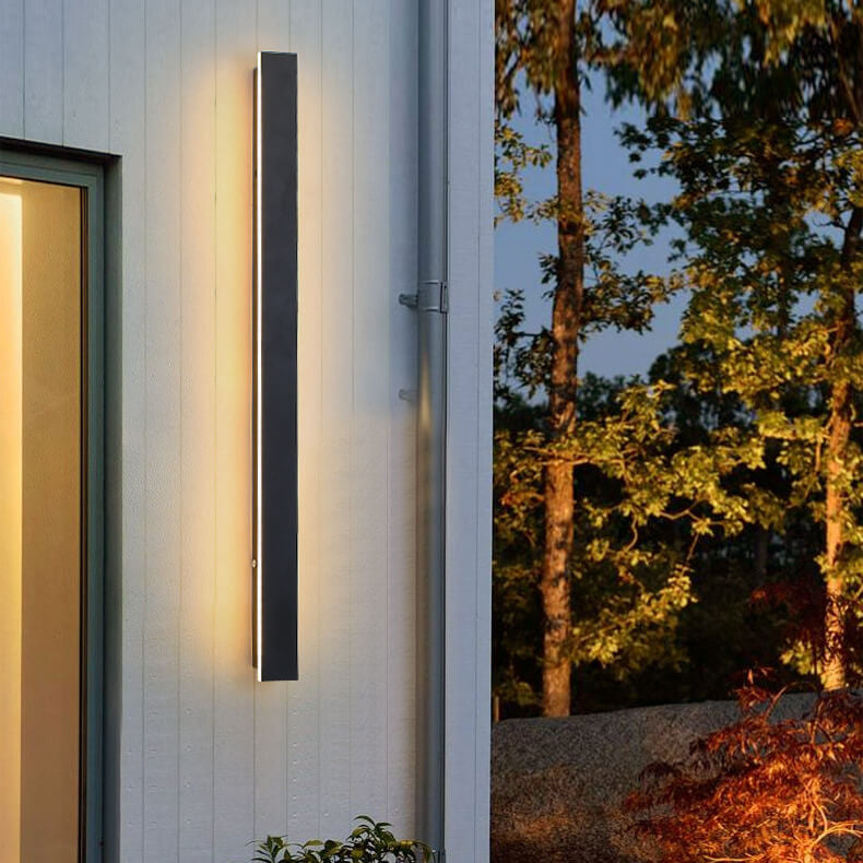 Retro Outdoor LED Wall Sconce Lamp - Waterproof Rectangular Strip Light
