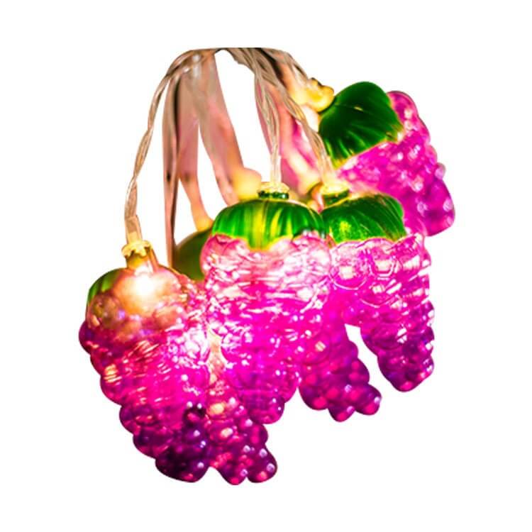 Fruit Grape LED String Lights - Battery & USB Powered Decorative Lights