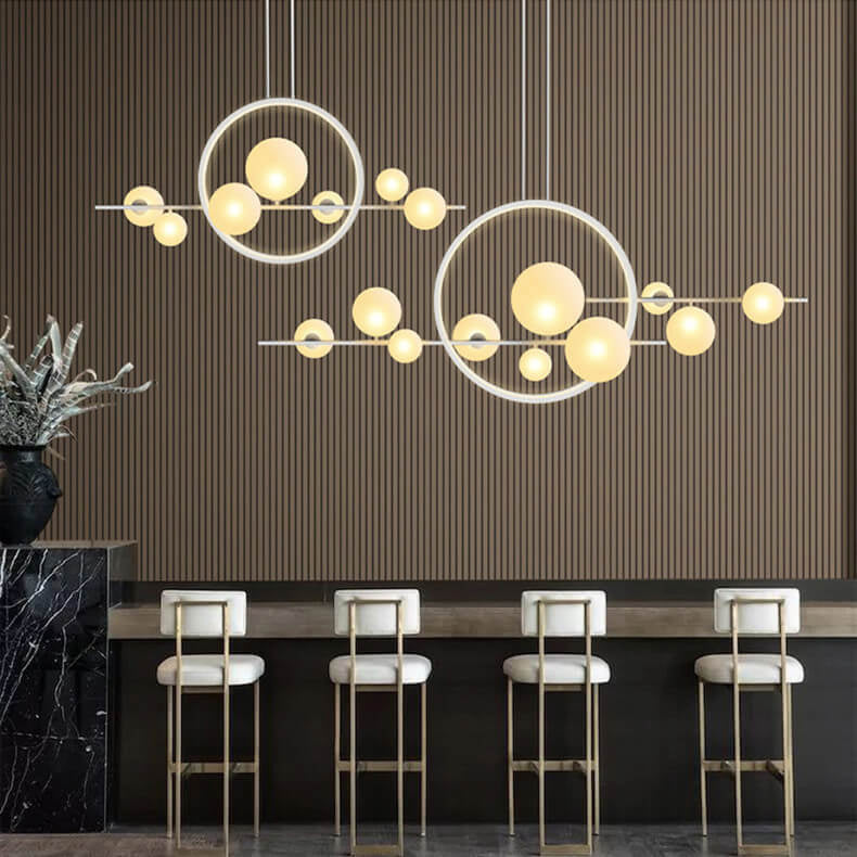 Modern Glass Long Bubble Magic Bean Island Light Chandelier β Sleek Statement Pendant Lighting