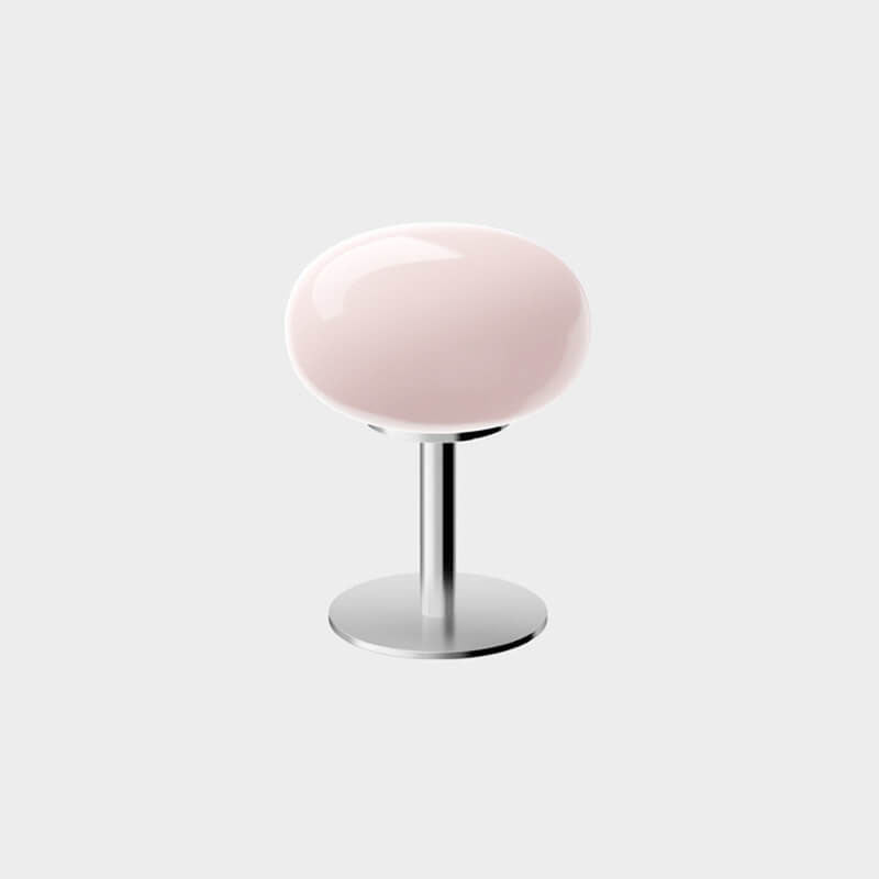 Elegant Nordic Vintage Cream Round Glass 1-Light Table Lamp