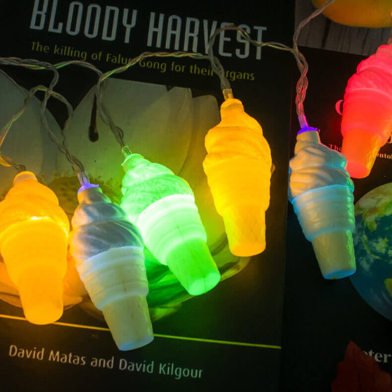 Modern Creative Ice Cream LED String Lights for Kids - USB-Powered Decoration