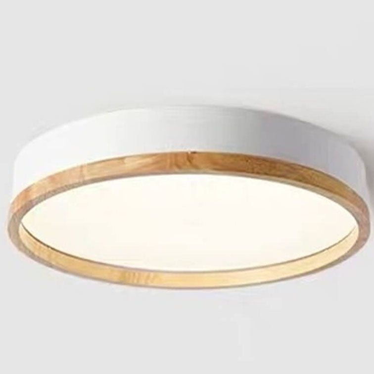 Elegant Macaron-Style Round Acrylic LED Flush-Mount Ceiling Light