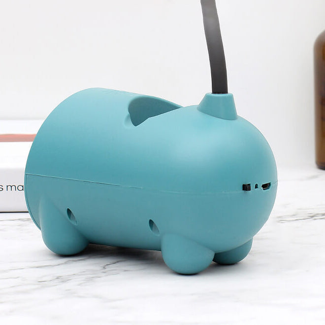 Cute Cartoon Rabbit LED Touch Desk Lamp with USB Pen Holder