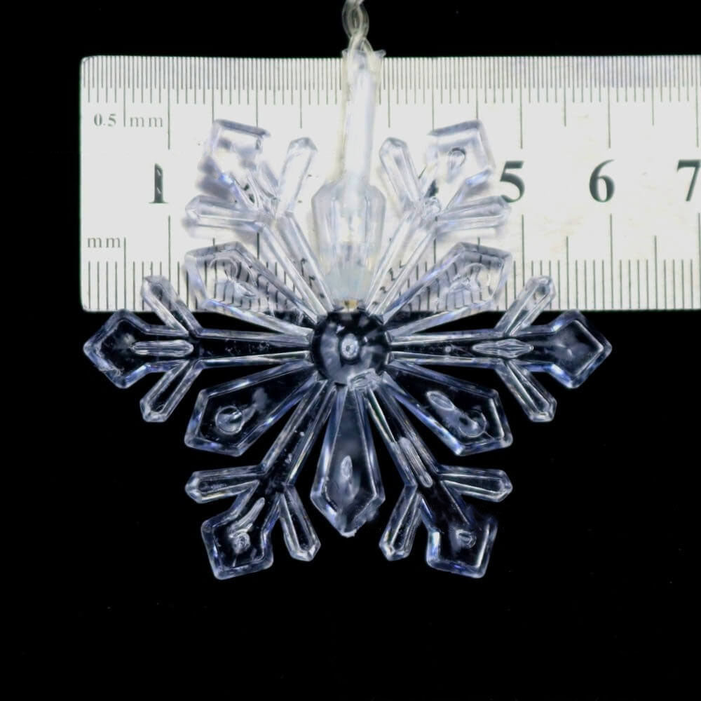 Snowflake LED String Lights with Remote Control – Blinking Ice-Blue Decorative Lighting