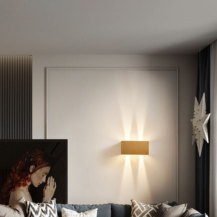 Nordic Minimalist Aluminum LED Reading Wall Sconce - Adjustable Square Beam Lamp