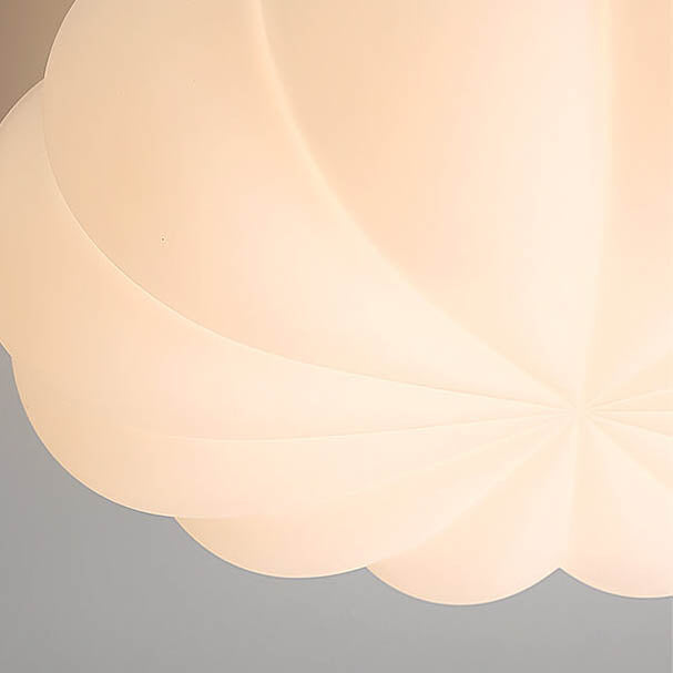 Nordic Contemporary Kids' Flower LED Flush Mount Ceiling Light with PE Shade for Bedroom
