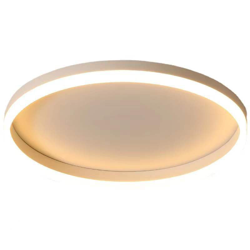 Nordic Minimalist Circular Ring LED Flush Mount Ceiling Light with Iron & Acrylic