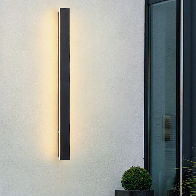 Retro Outdoor LED Wall Sconce Lamp - Waterproof Rectangular Strip Light