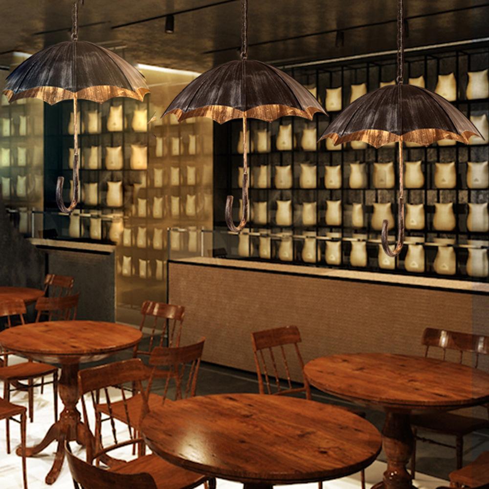 Vintage Industrial 5-Light Umbrella Chandeliers – Retro-Style Ceiling Lighting