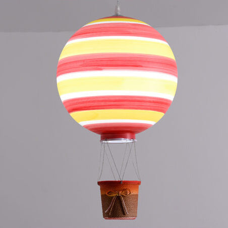 Scandinavian Modern 1-Light Hot Air Balloon Pendant Light, Iron & Acrylic