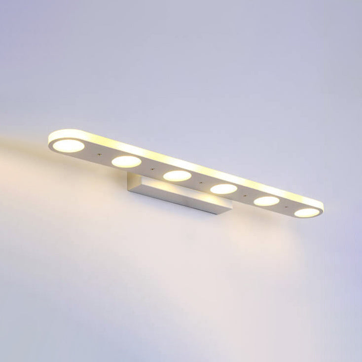 Modern White Oval Acrylic Vanity Light – Long Sleek Wall Sconce Lamp (4- or 6-Light)