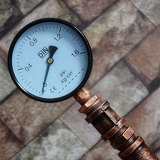 Industrial Steampunk Copper Water Pipe 2-Light Vintage Floor Lamp