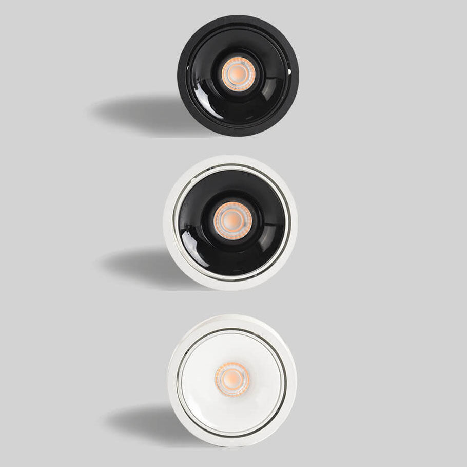 Sleek Modern Round LED Spotlight Flush Mount Ceiling Light, Adjustable