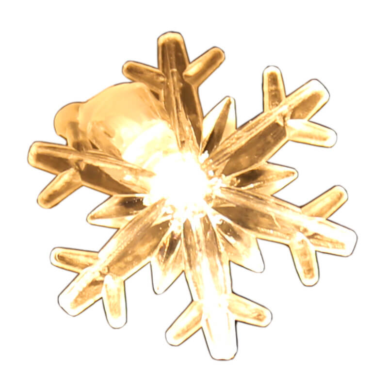 Colorful Snowflake LED String Lights, 20-LED Outdoor Waterproof Christmas Decor
