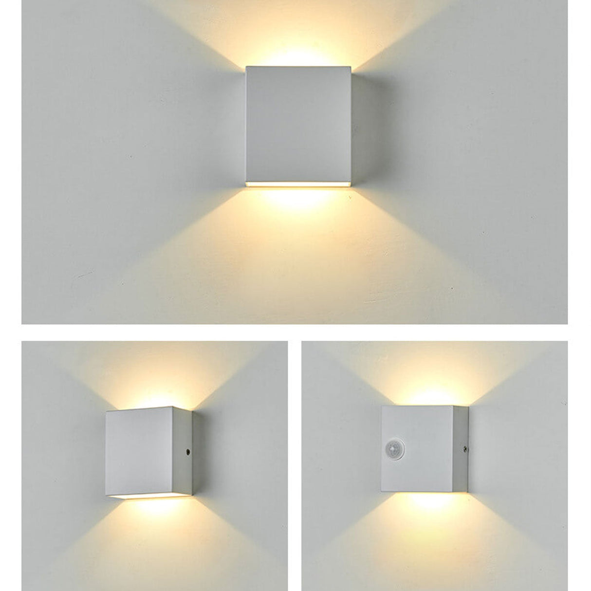 Contemporary Square LED Wall Sconce with Body Sensor – Modern Minimalist Lighting