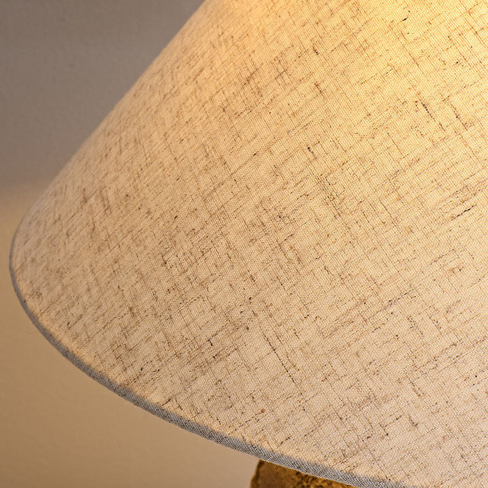 Modern Shabby Chic Cone Fabric Ceramic Jar Table Lamp – 1-Light, Perfect for the Bedroom